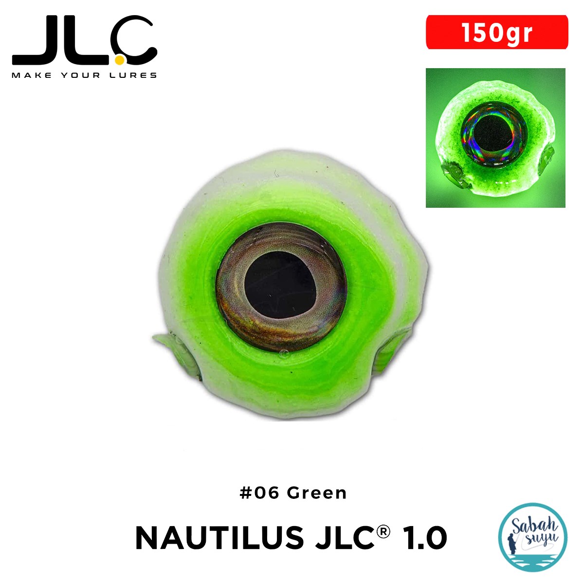 JLC Nautilus 1.0 Tai Rubber Kafa 150gr #06 Green