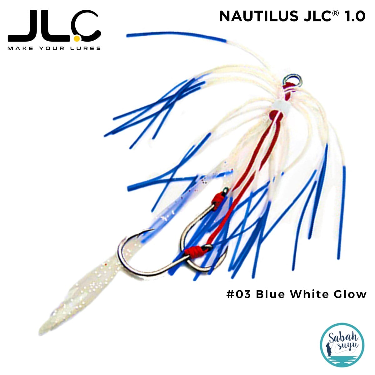 JLC Nautilus 1.0 Tai Rubber İğneli Etek (#9 BKK) #03 Blue White Glow