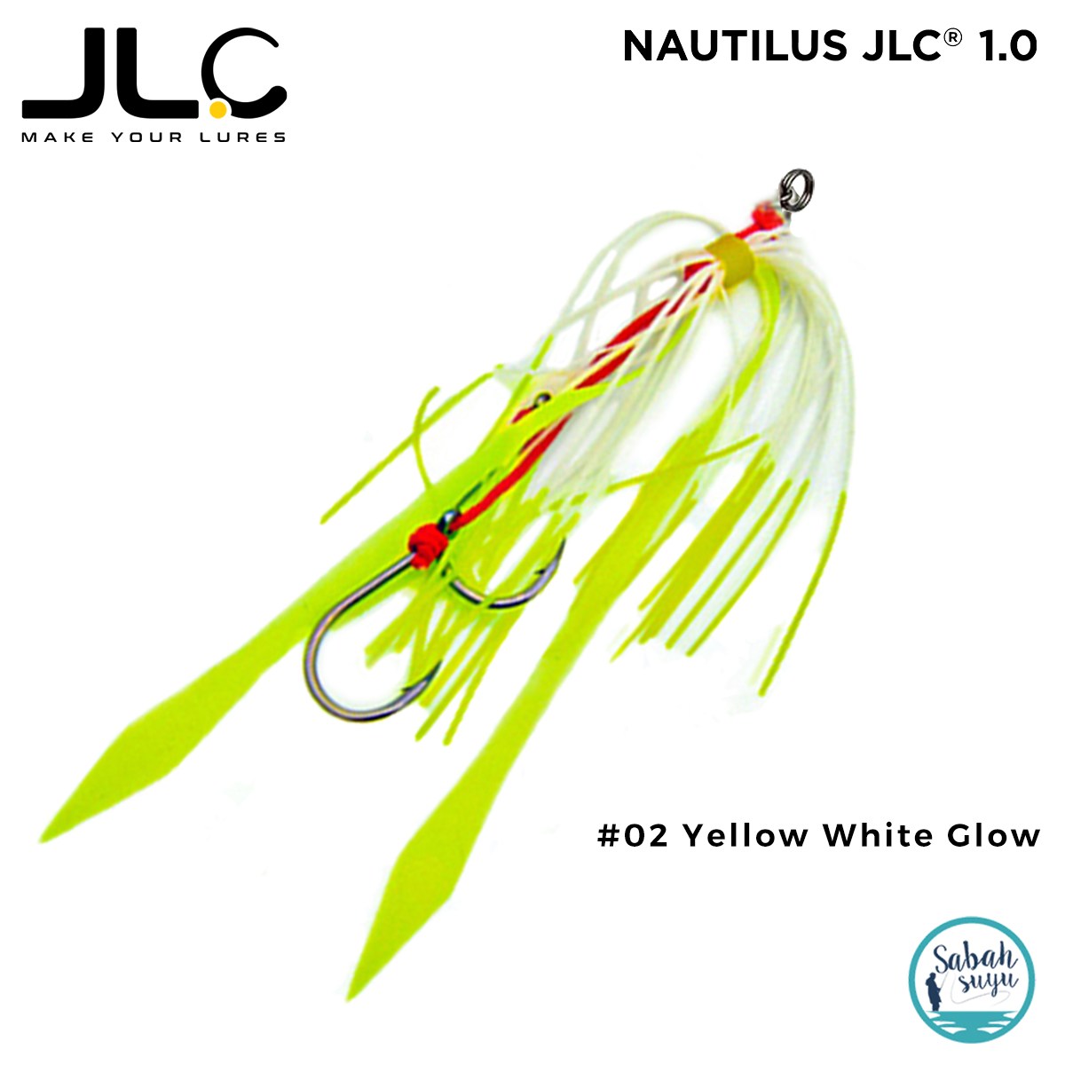JLC Nautilus 1.0 Tai Rubber İğneli Etek (#9 BKK) #02 Yellow White Glow