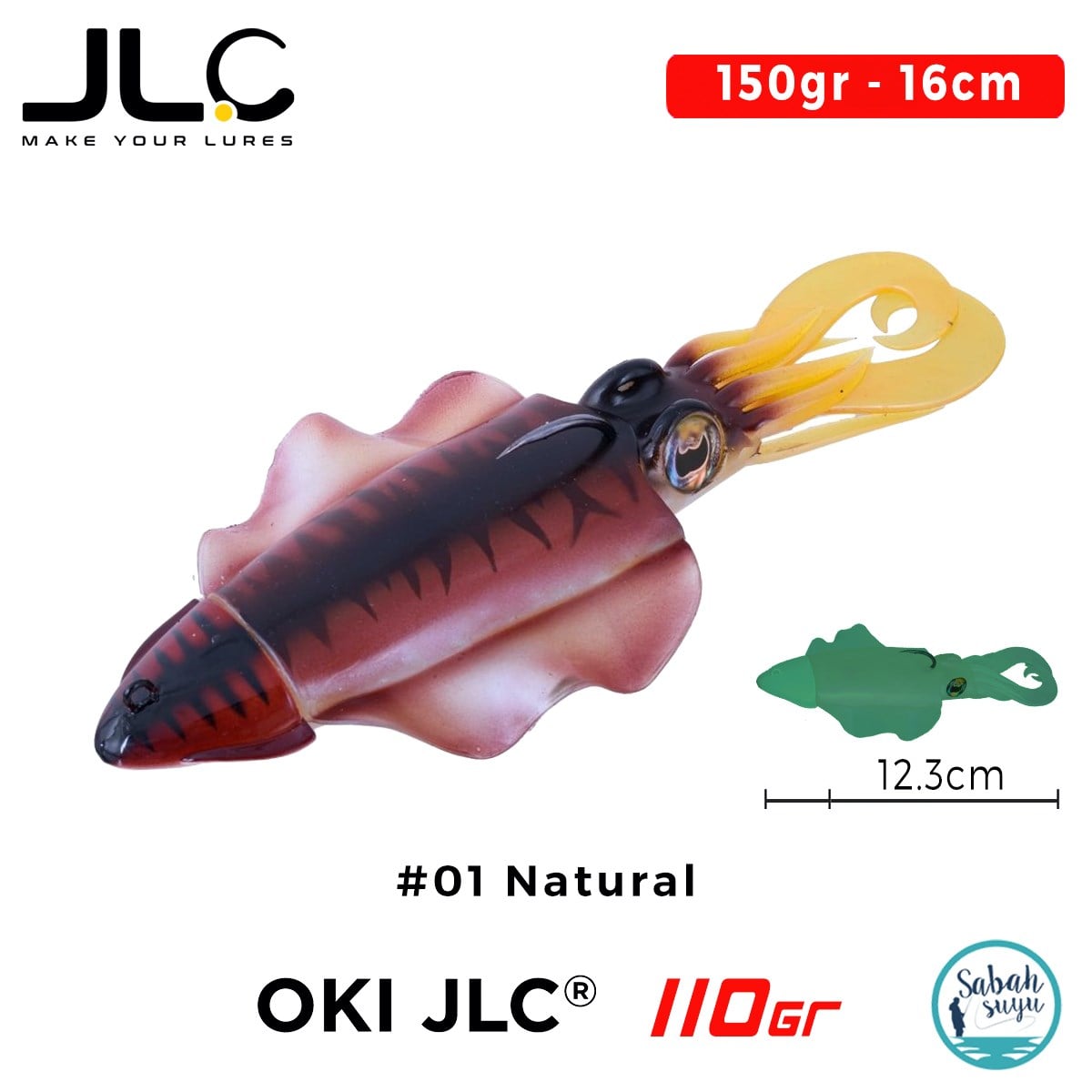 JLC Oki 110 Set 150gr 16cm #01 Natural Silikon Sübye