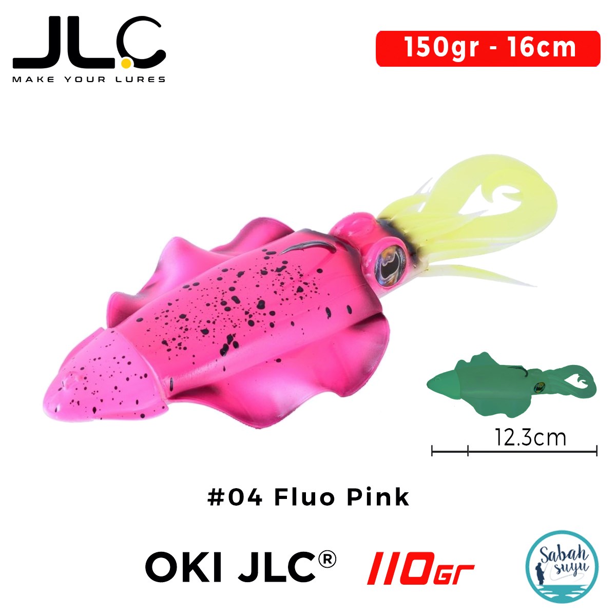 JLC Oki 110 Set 150gr 16cm #04 Pink Silikon Sübye