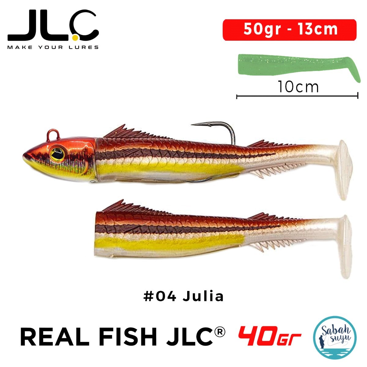 JLC Real Fish 40 Combo Set 50gr 13cm #04 Julia (2+1) Silikon Balık