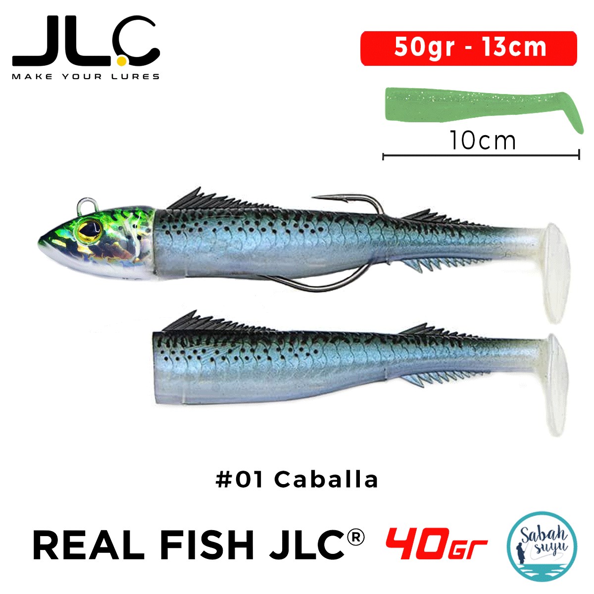 JLC Real Fish 40 Combo Set 50gr 13cm #01 Caballa (2+1) Silikon Balık