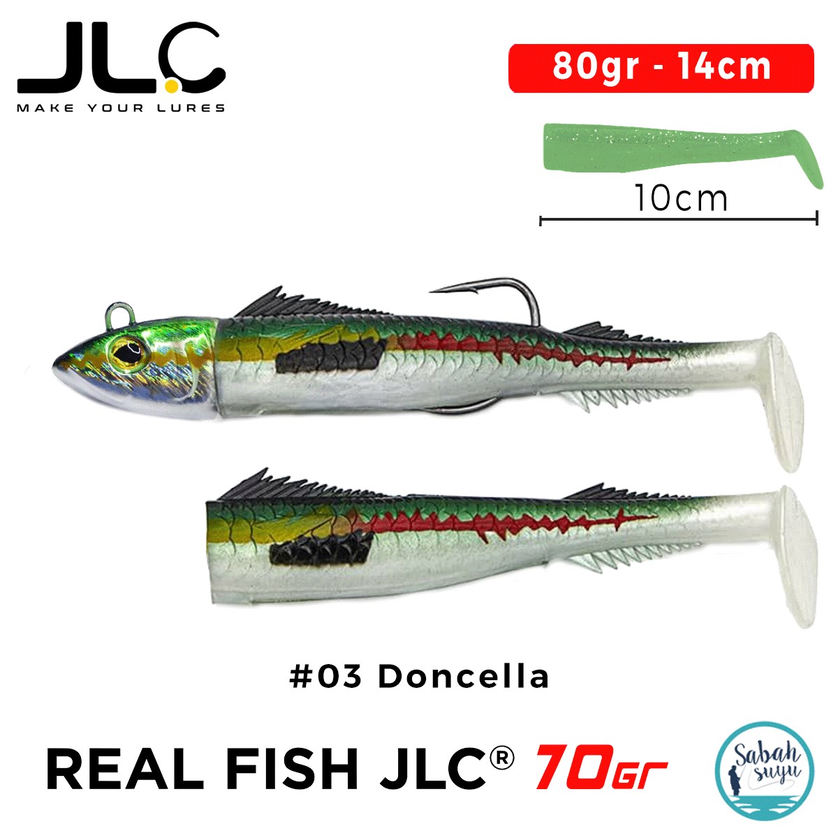 JLC Real Fish 70 Combo Set 80gr 14cm #03 Doncella (2+1) Silikon Balık