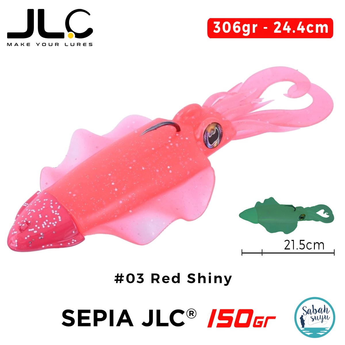 JLC Sepia 150 Set 306gr 24.4cm #03 Red Shiny Silikon Sübye