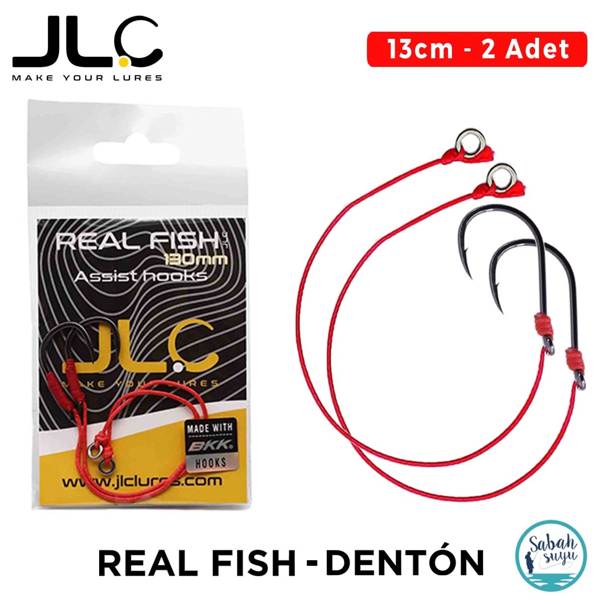 JLC Tekli Hazır Asist İğne Real Fish 13cm / Denton (2 Adet)