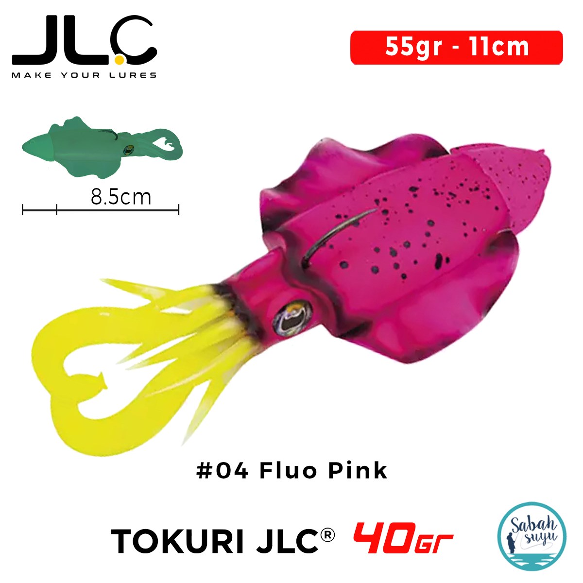 JLC Tokuri 40 Set 55gr 11cm #04 Pink Silikon Sübye