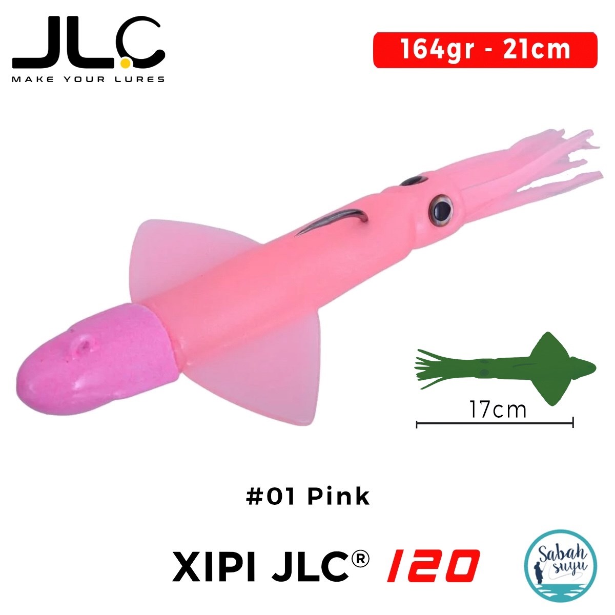 JLC Xipi 120 Set 164gr 21cm #01 Pink Silikon Kalamar