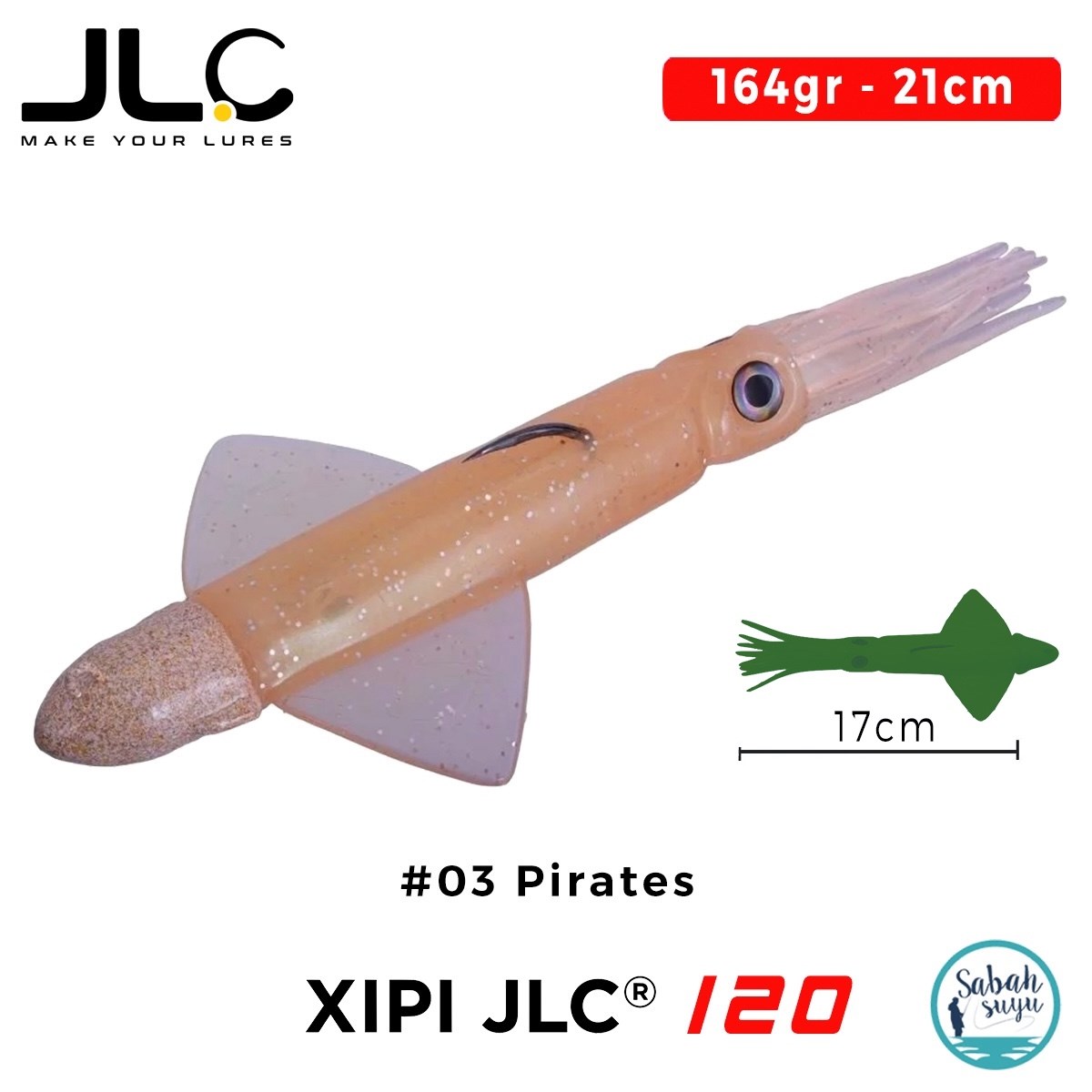 JLC Xipi 120 Set 164gr 21cm #03 Pirates Silikon Kalamar