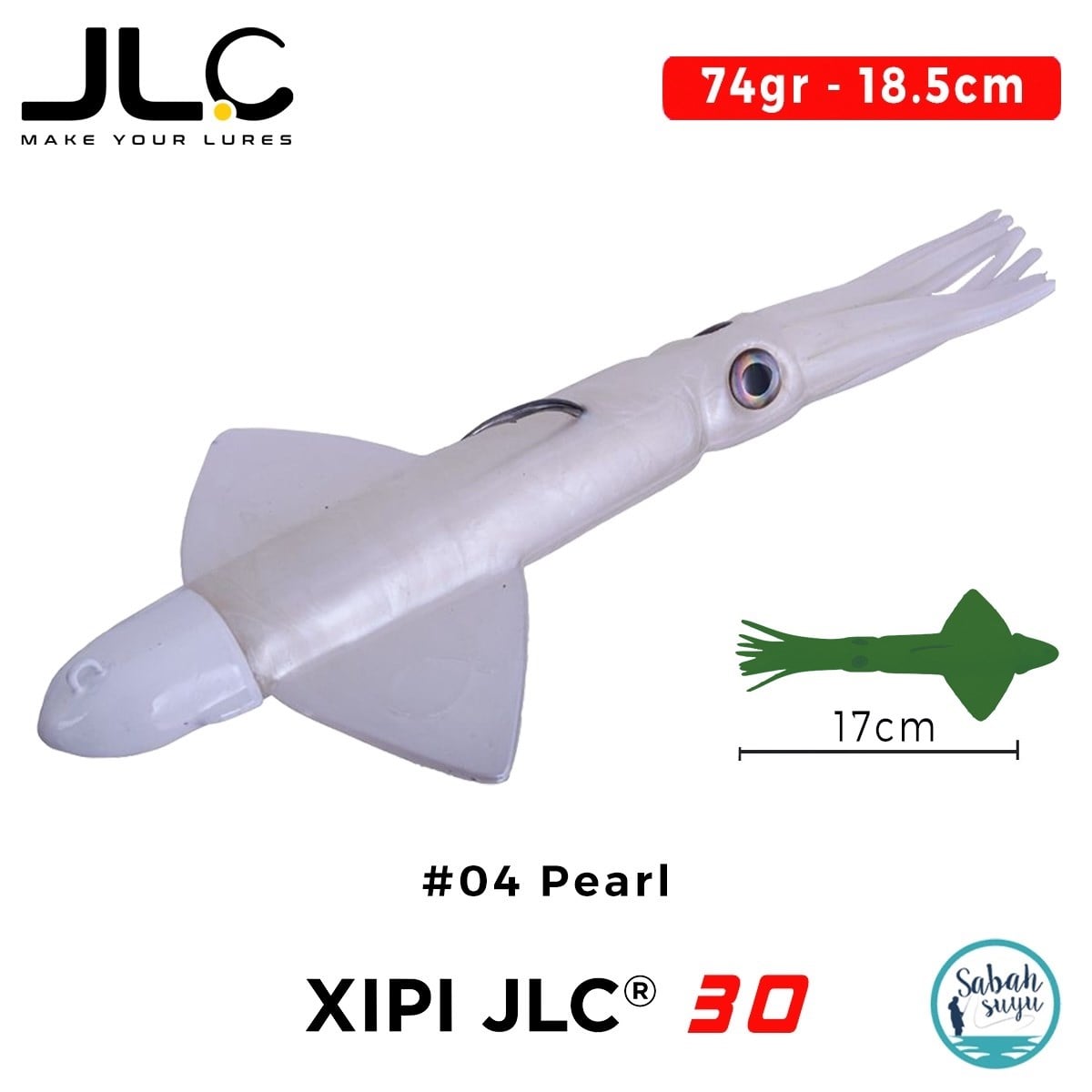 JLC Xipi 30 Set 74gr 18.5cm #04 Pearl Silikon Kalamar