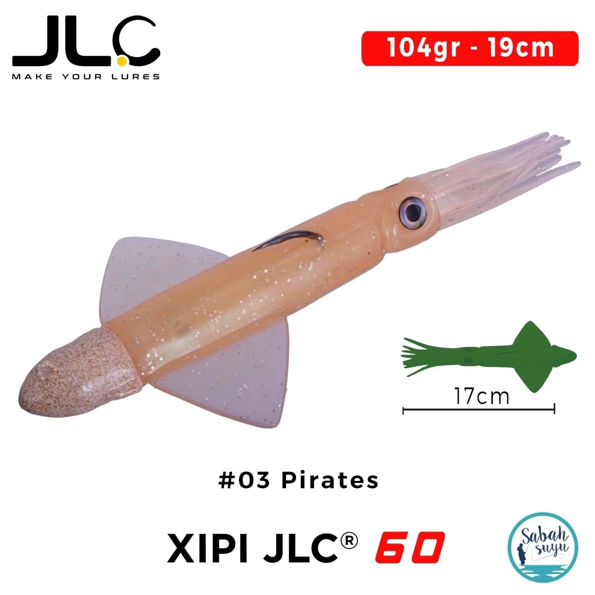 JLC Xipi 60 Set 104gr 19cm #03 Pirates Silikon Kalamar