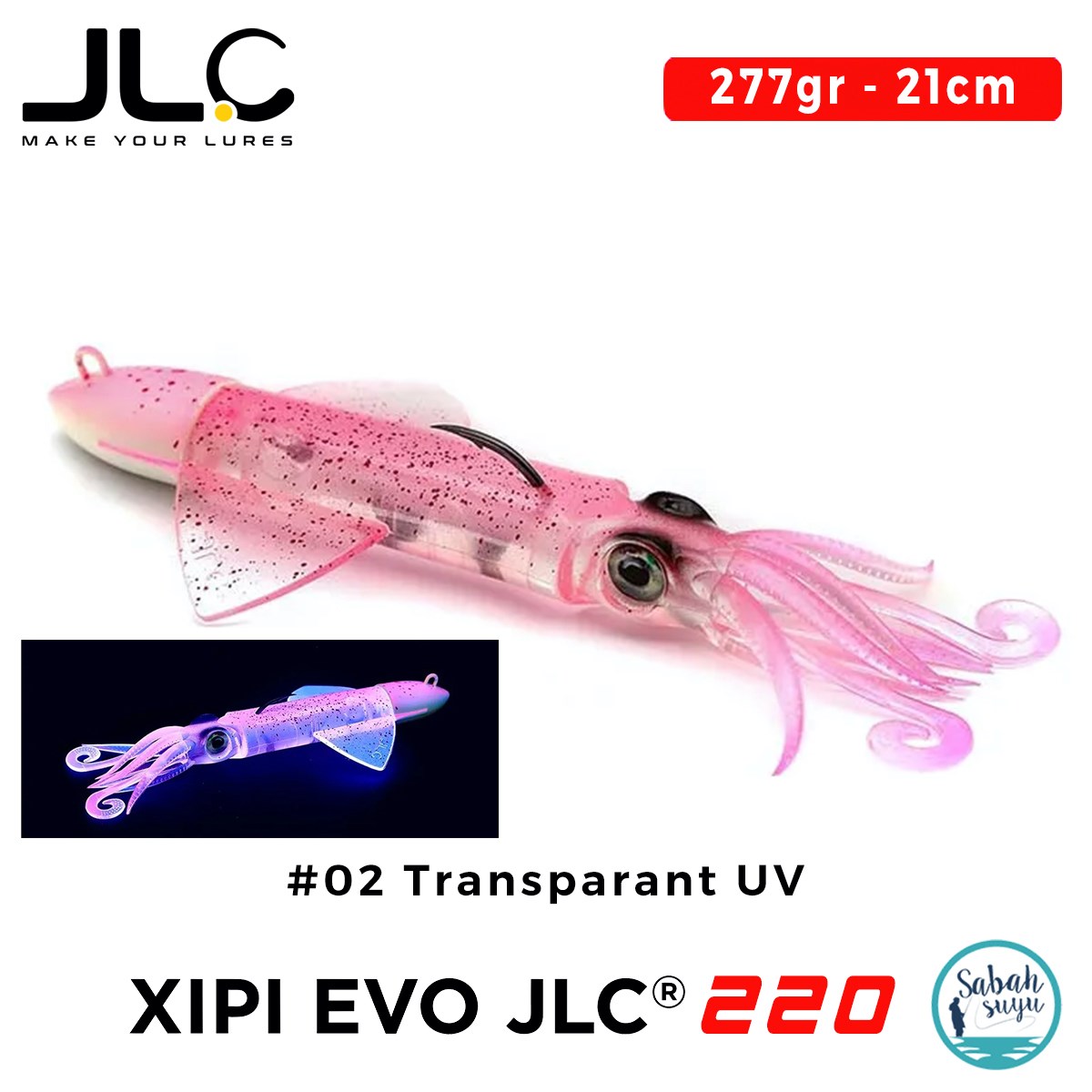 JLC Xipi Evo 220 Set 277gr 21cm #02 Transparant UV Silikon Kalamar