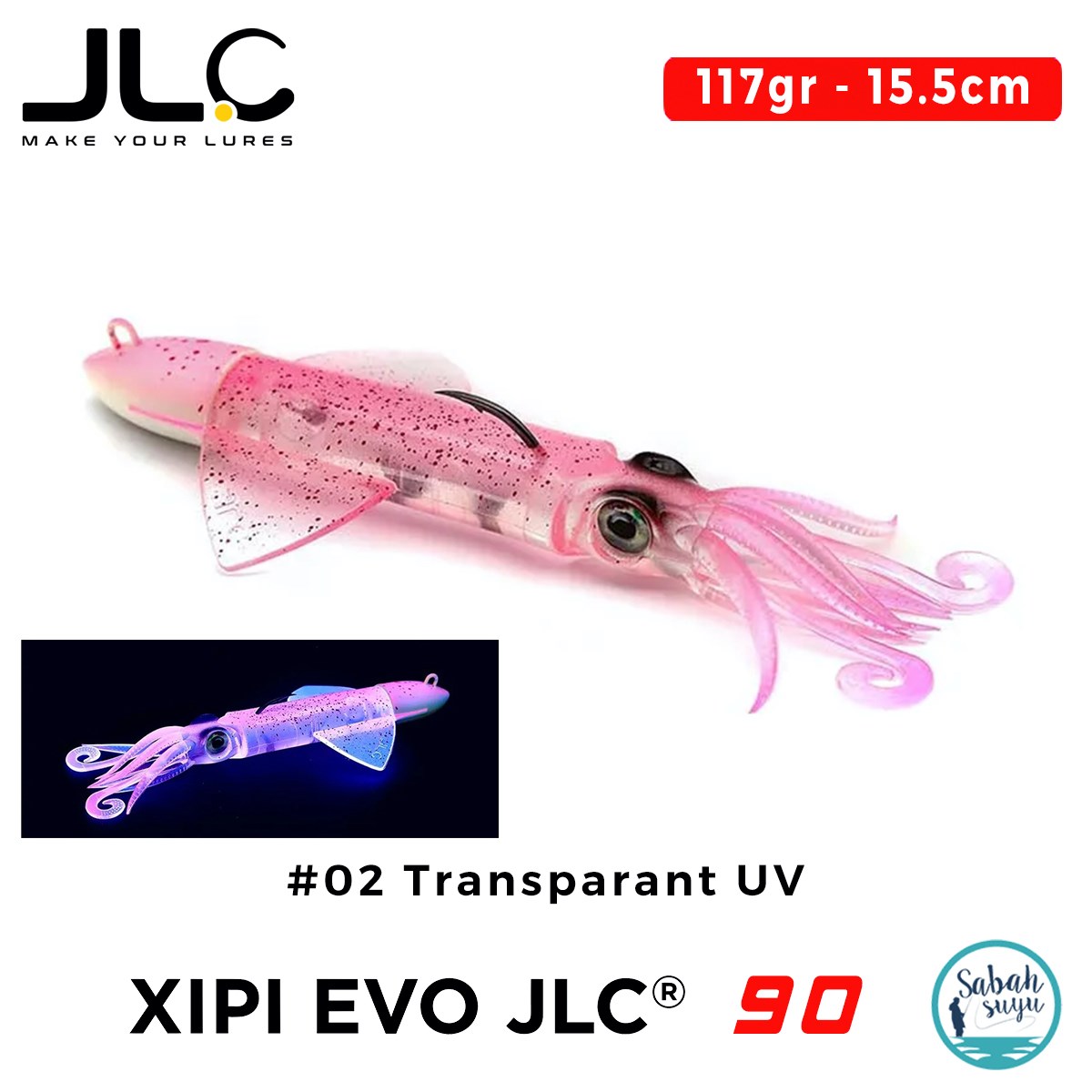 JLC Xipi Evo 90 Set 117gr 15.5cm #02 Transparant UV Silikon Kalamar