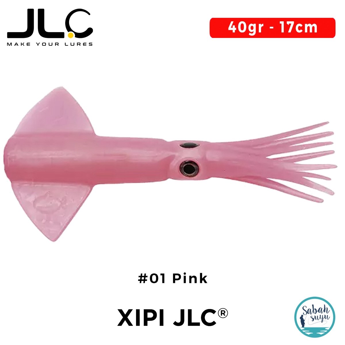 JLC Xipi Yedek Gövde 17cm 40gr #01 Pink Silikon Kalamar