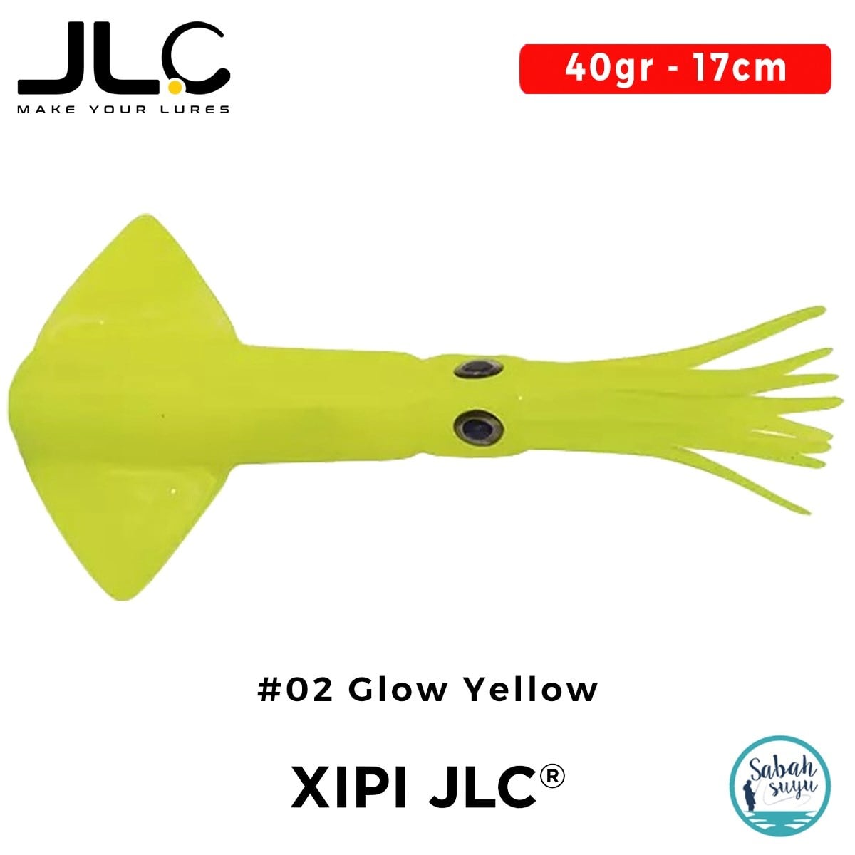 JLC Xipi Yedek Gövde 17cm 40gr #02 Glow Yellow Silikon Kalamar