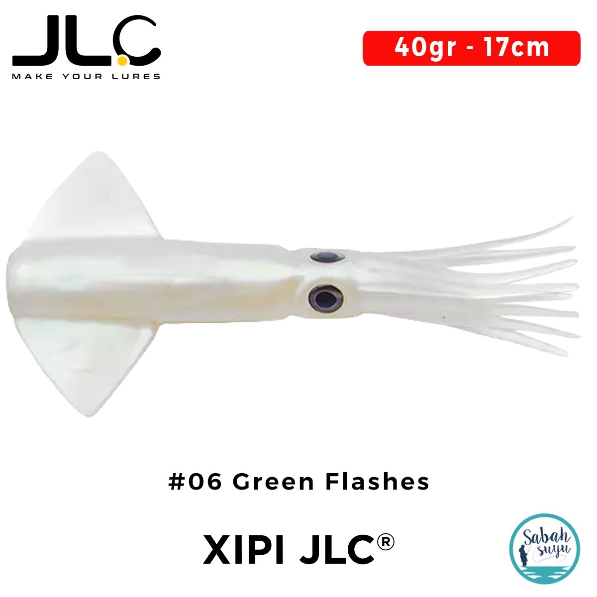 JLC Xipi Yedek Gövde 17cm 40gr #06 Green Flashes Silikon Kalamar