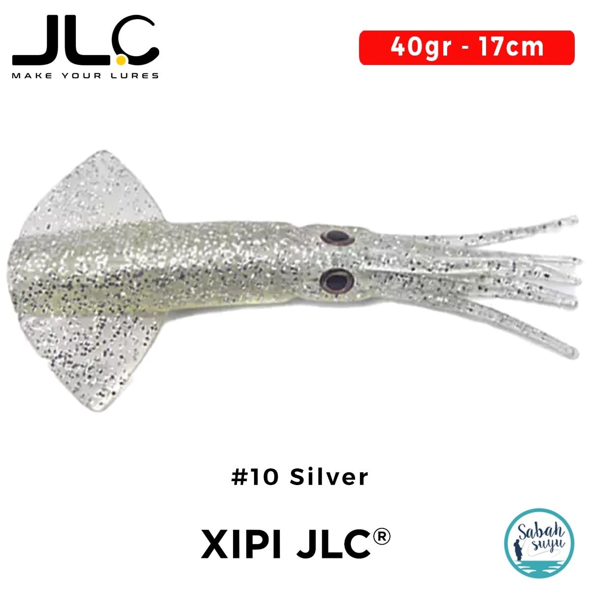 JLC Xipi Yedek Gövde 17cm 40gr #10 Silver Silikon Kalamar