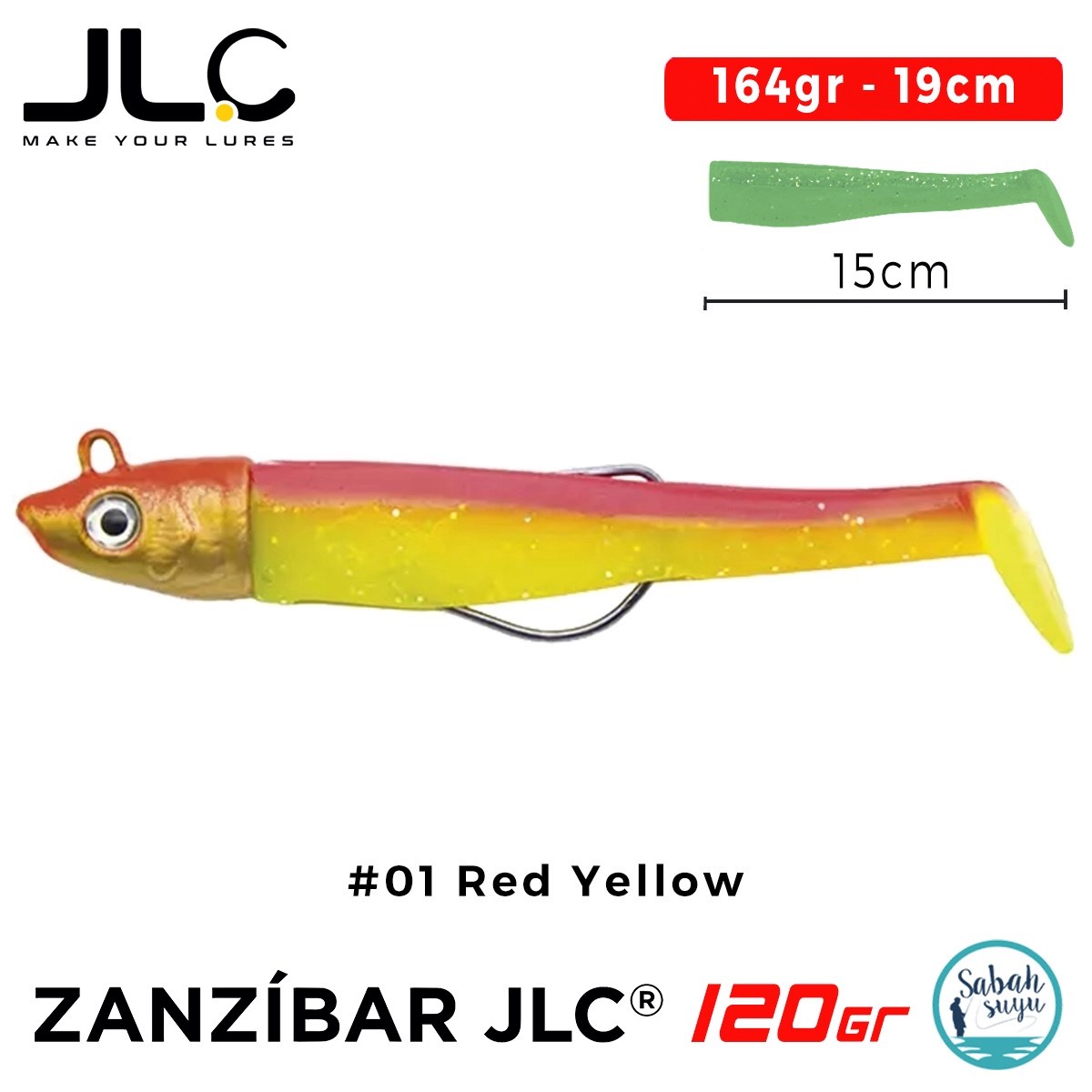JLC Zanzibar 120 Set 164gr 19cm #01 Red Yellow Silikon Balık