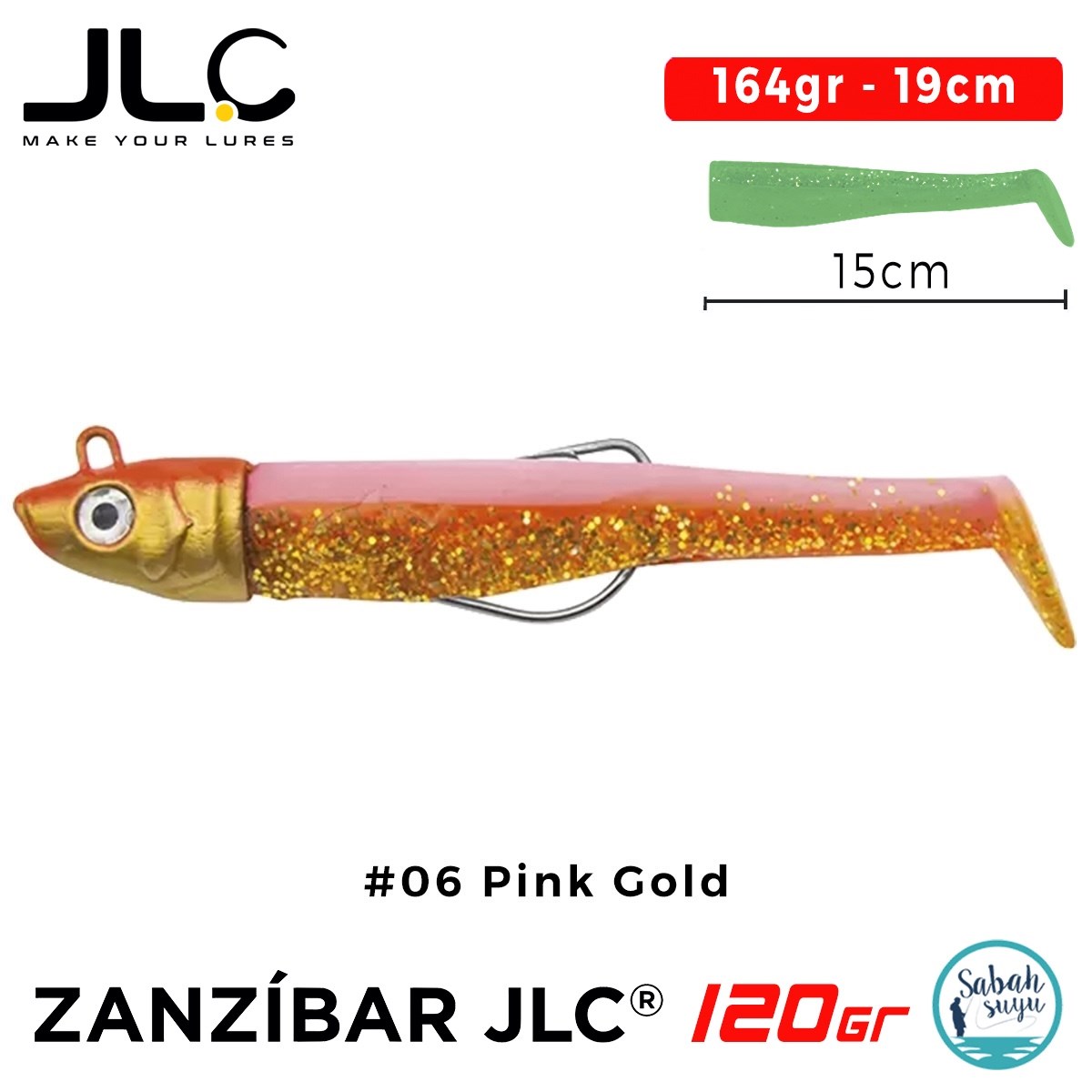 JLC Zanzibar 120 Set 164gr 19cm #06 Pink Gold Silikon Balık
