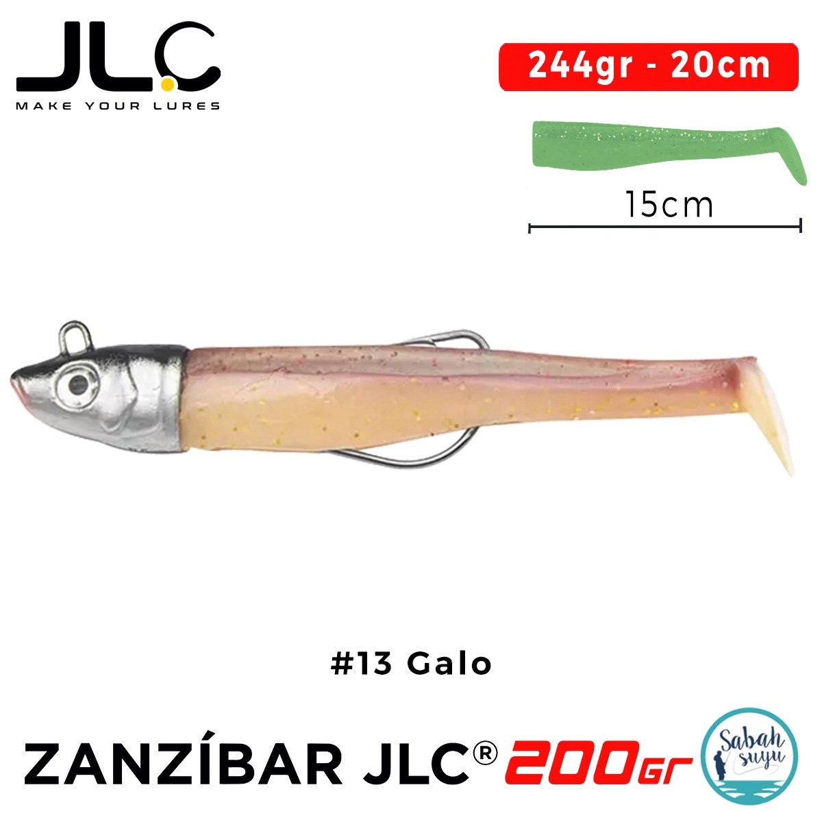 JLC Zanzibar 200 Set 244gr 20cm #13 Galo Silikon Balık