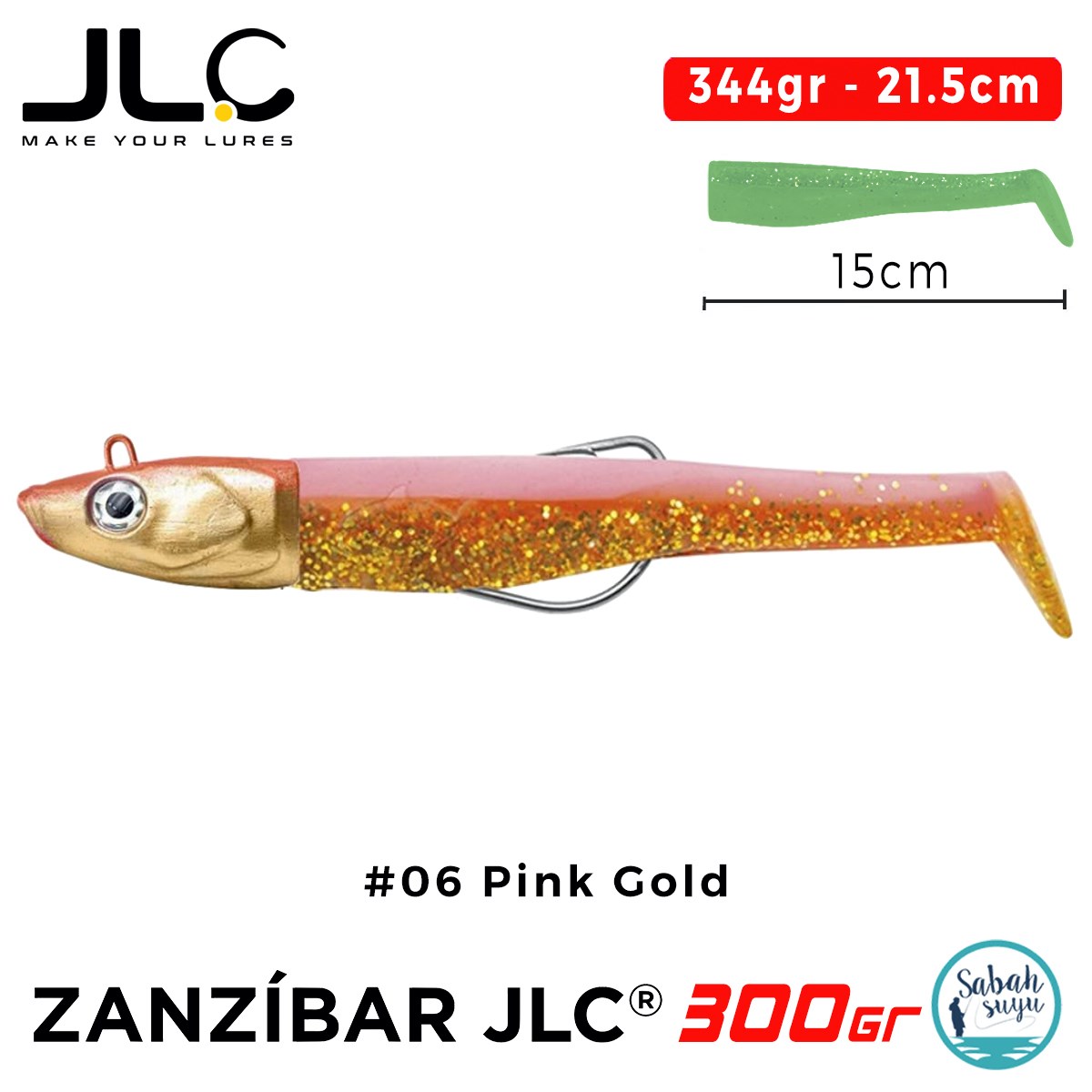 JLC Zanzibar 300 Set 344gr 21.5cm #06 Pink Gold Silikon Balık