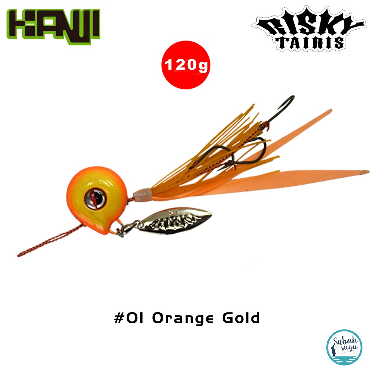 Kanji Risky Taris Tai Rubber Slider 120gr #01 Orange Gold