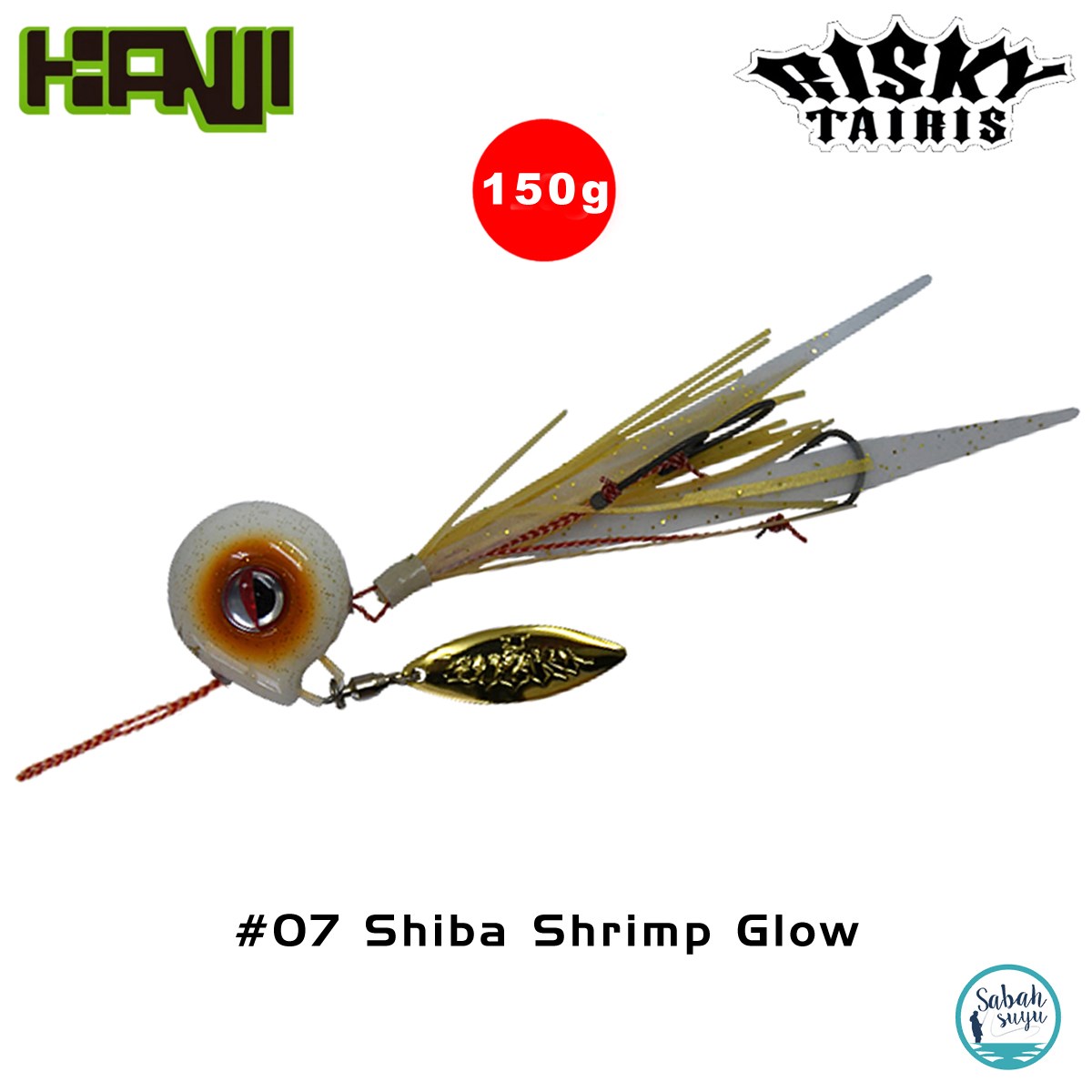 Kanji Risky Taris Tai Rubber Slider 150gr #07 Shiba Shrimp Glow