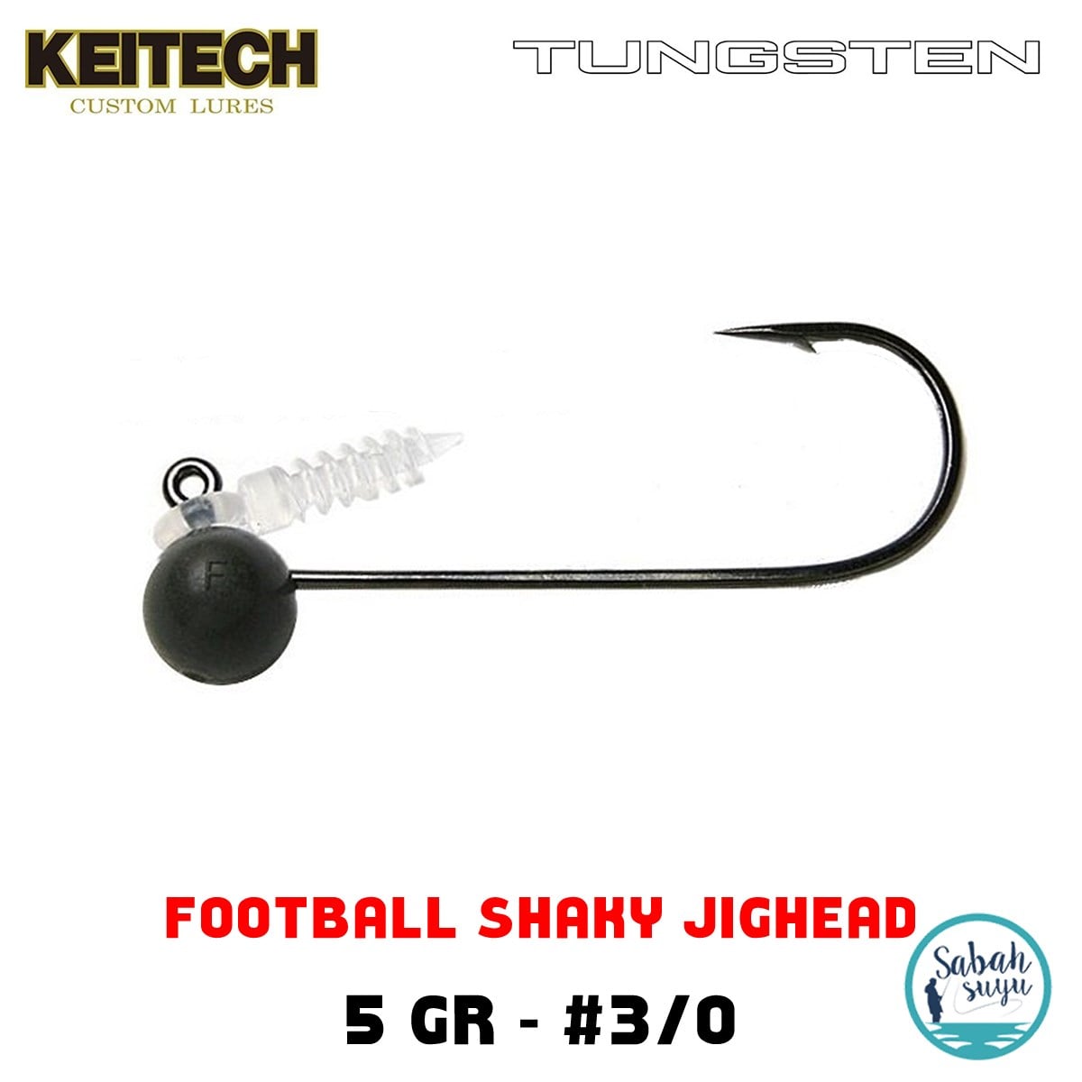 Keitech Tungsten Football Shaky Jighead 5.0gr #3/0