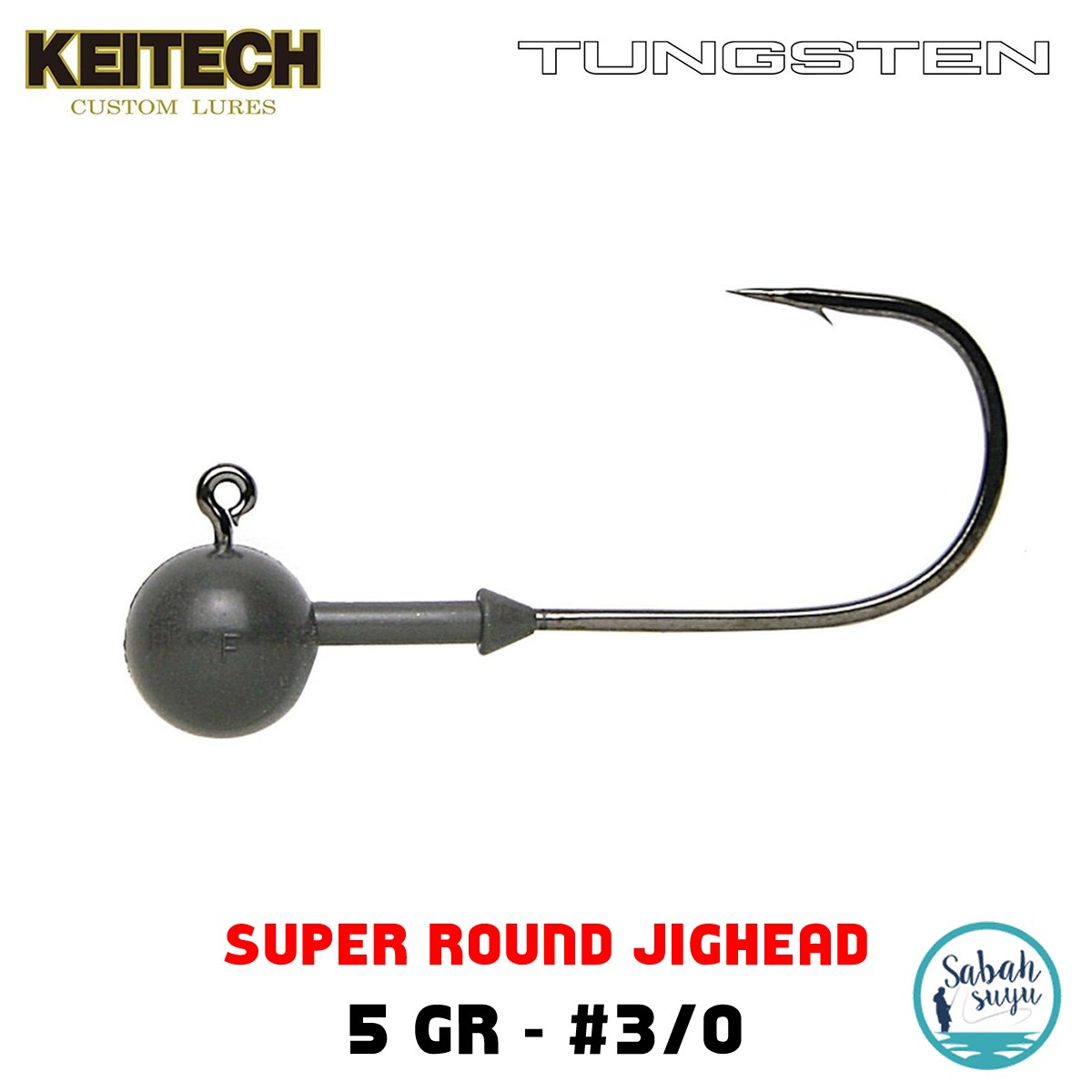 Keitech Tungsten Super Round Jighead 5.0gr #3/0