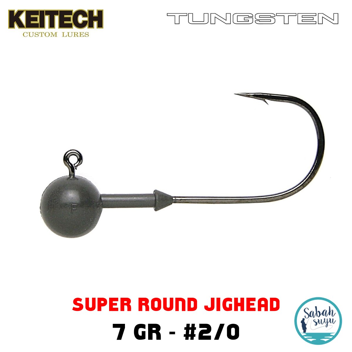 Keitech Tungsten Super Round Jighead 7.0gr #2/0