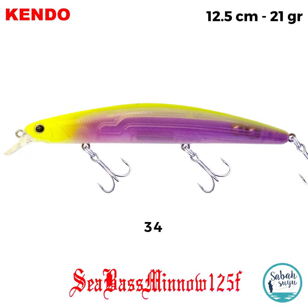 Kendo Seabass Minnow 125F 12.5cm 21gr. Sahte Balık Renk 34