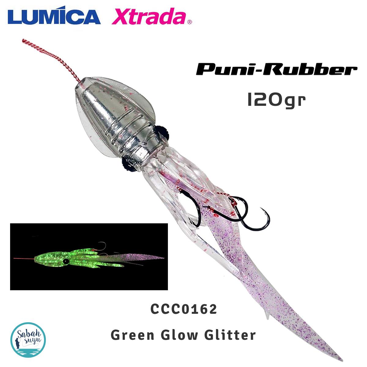 Lumica Xtrada Puni Rubber Tai Rubber Slider 120gr. C00162 Green Glow Glitter
