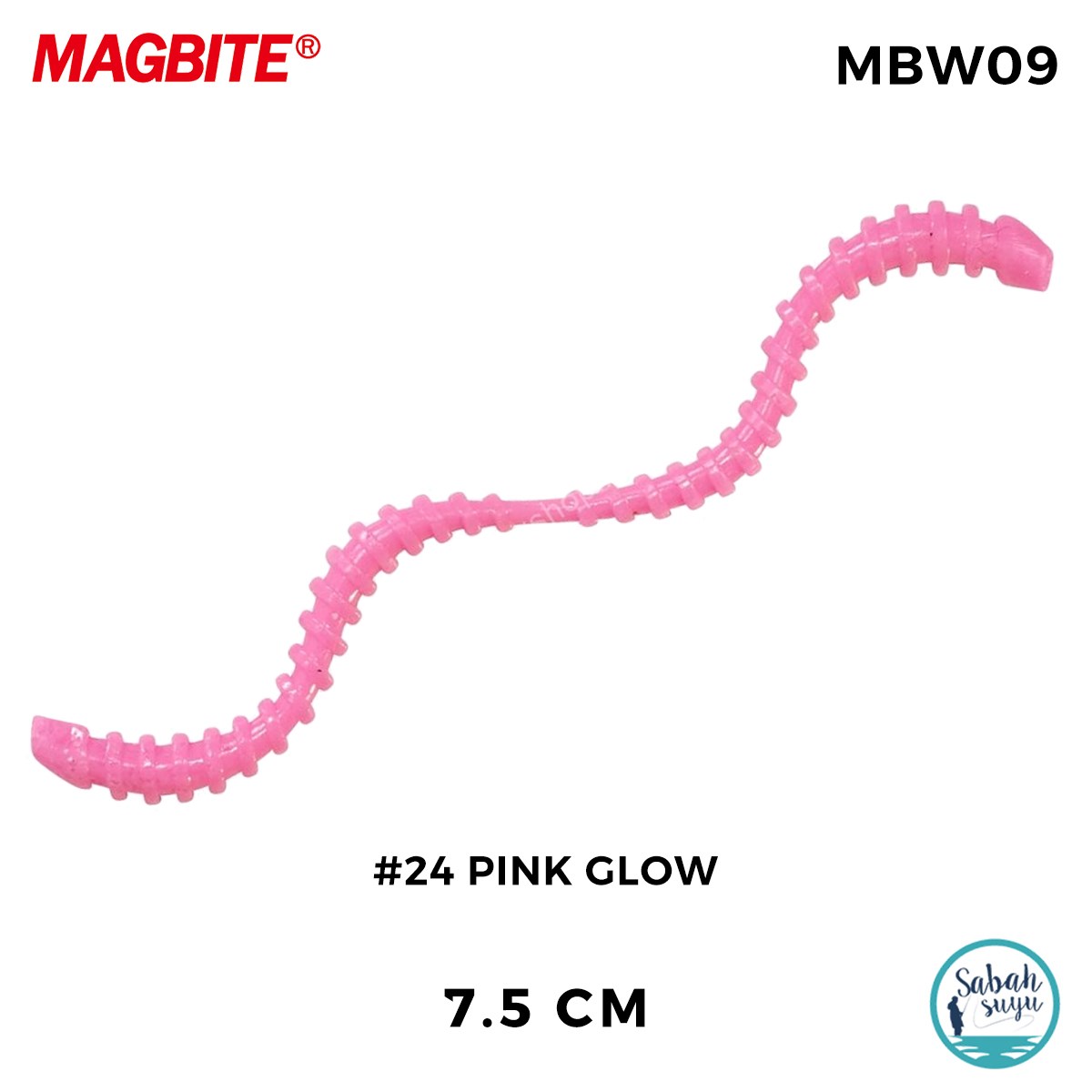 Magbite Aminomushi 7.5cm #24 Pink Glow Kokulu Silikon Yem (6 Adet)