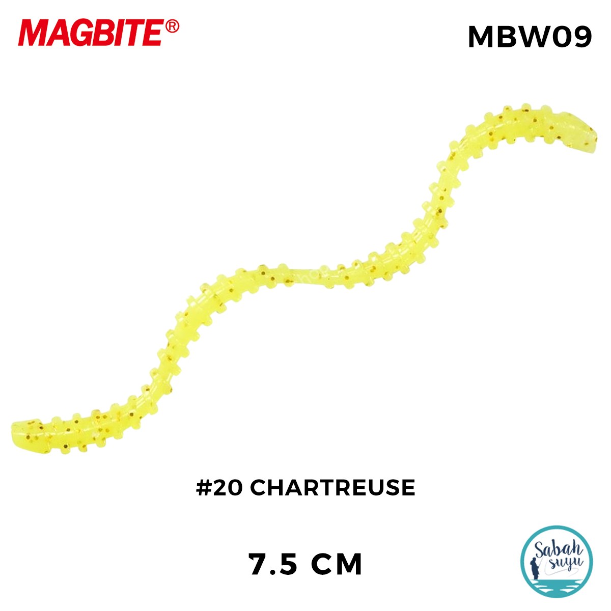 Magbite Aminomushi 7.5cm #20 Chartreuse Kokulu Silikon Yem (6 Adet)