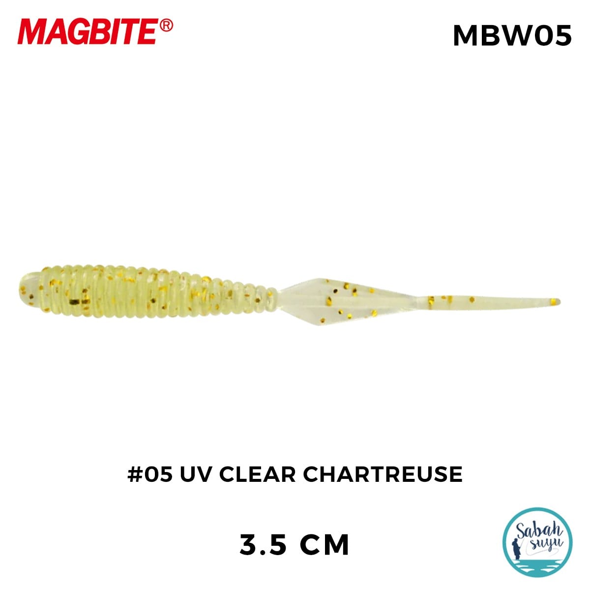 Magbite Booty Shake 3.5cm #05 UV Clear Chartreuse Kokulu Silikon Yem (8 Adet)