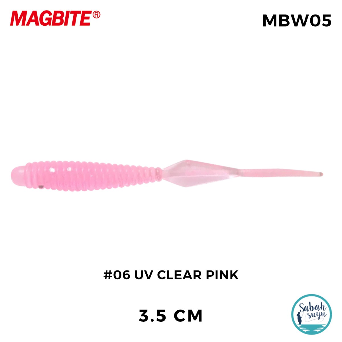 Magbite Booty Shake 3.5cm #06 UV Clear Pink Kokulu Silikon Yem (8 Adet)