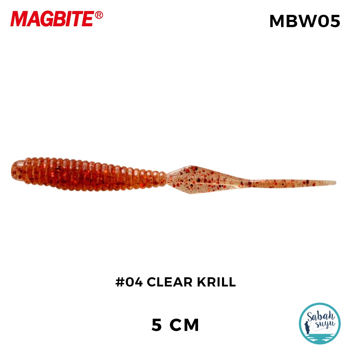 Magbite Booty Shake 5.0cm #04 Clear Krill Kokulu Silikon Yem (8 Adet)