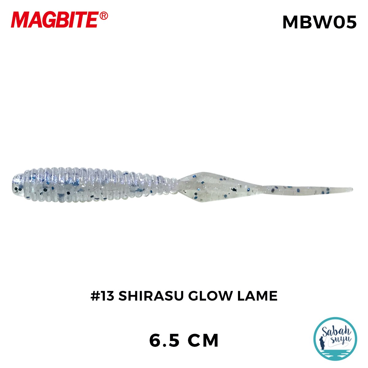 Magbite Booty Shake 6.5cm #13 Shirasu Glow Lame Kokulu Silikon Yem (8 Adet)