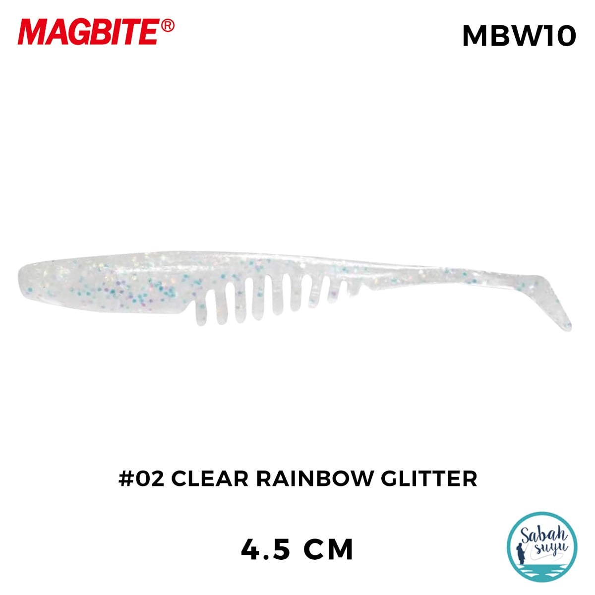Magbite Chucky 4.5cm #02 Clear Rainbow Glitter Kokulu Silikon Yem (6 Adet)