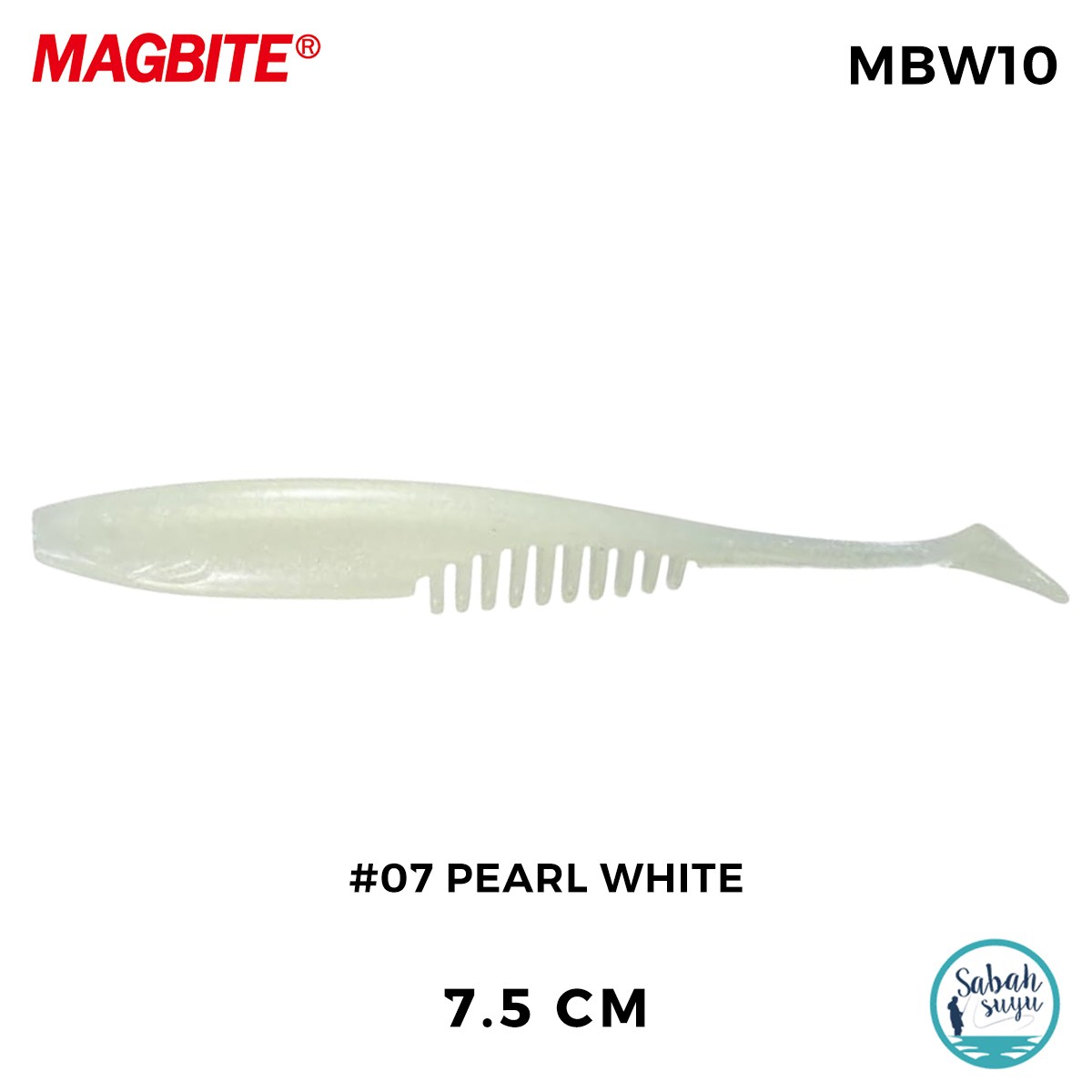 Magbite Chucky 7.5cm #07 Pearl White Kokulu Silikon Yem (5 Adet)