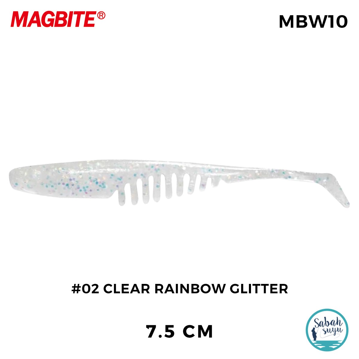 Magbite Chucky 7.5cm #02 Clear Rainbow Glitter Kokulu Silikon Yem (5 Adet)