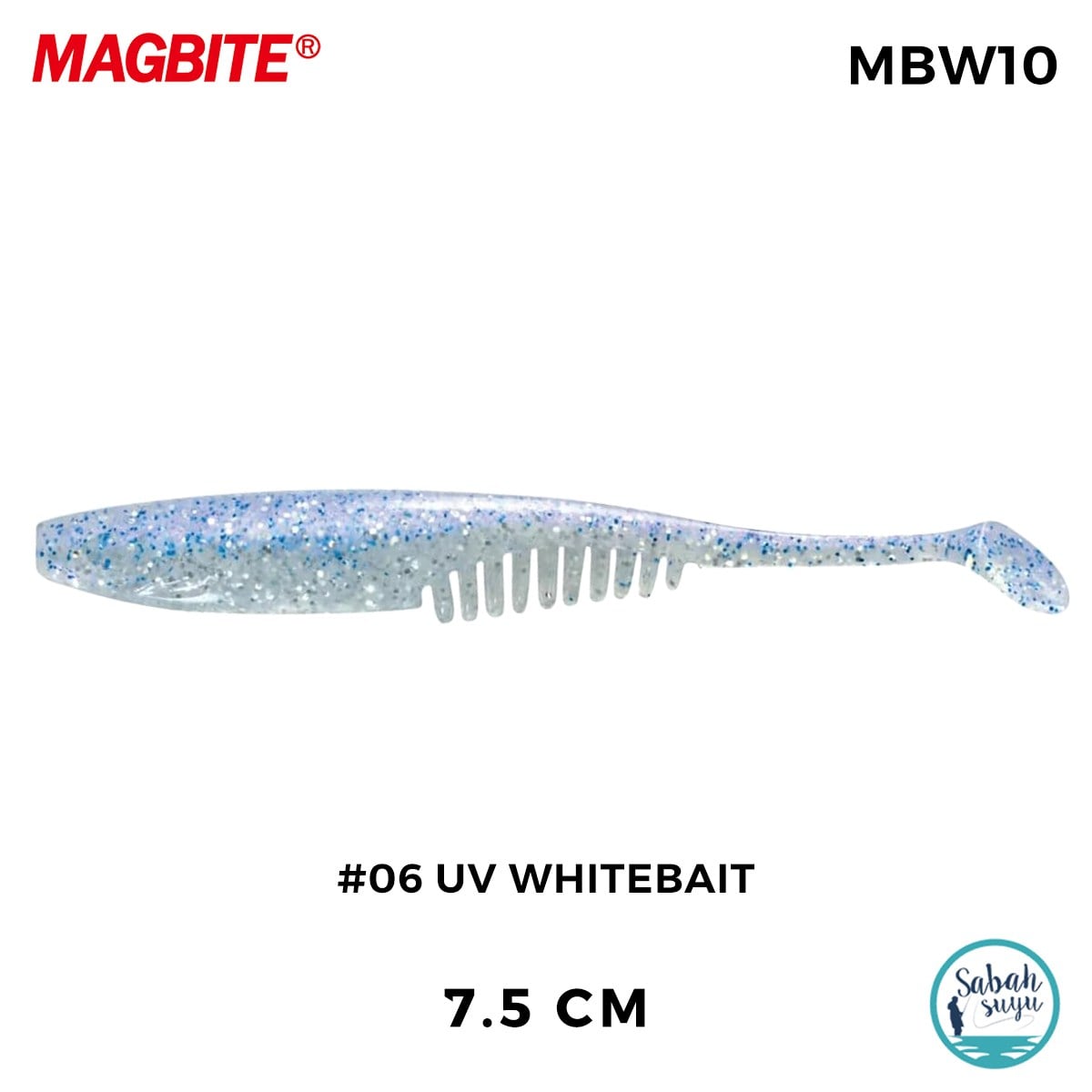 Magbite Chucky 7.5cm #06 UV Whitebait Kokulu Silikon Yem (5 Adet)