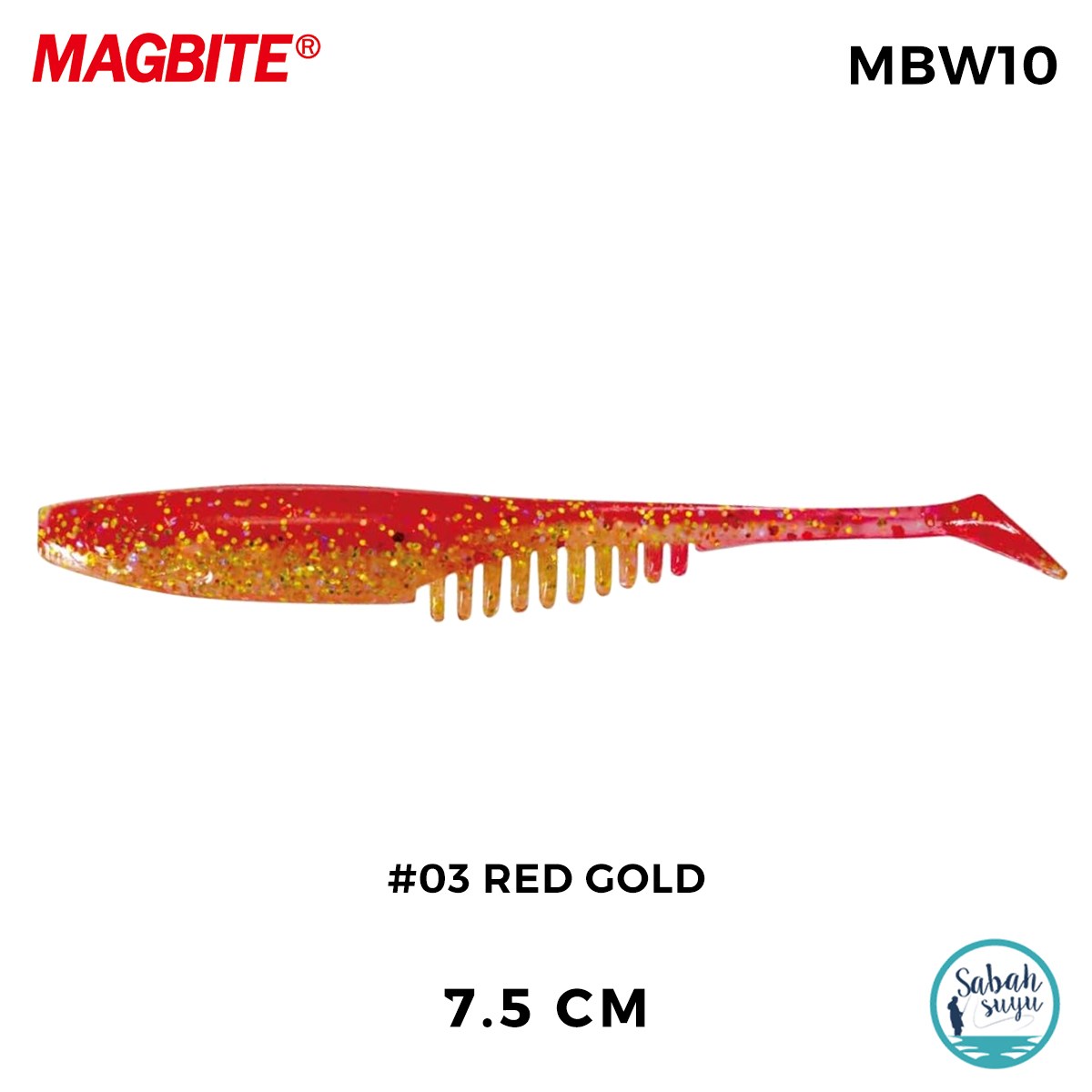 Magbite Chucky 7.5cm #03 Red Gold Kokulu Silikon Yem (5 Adet)