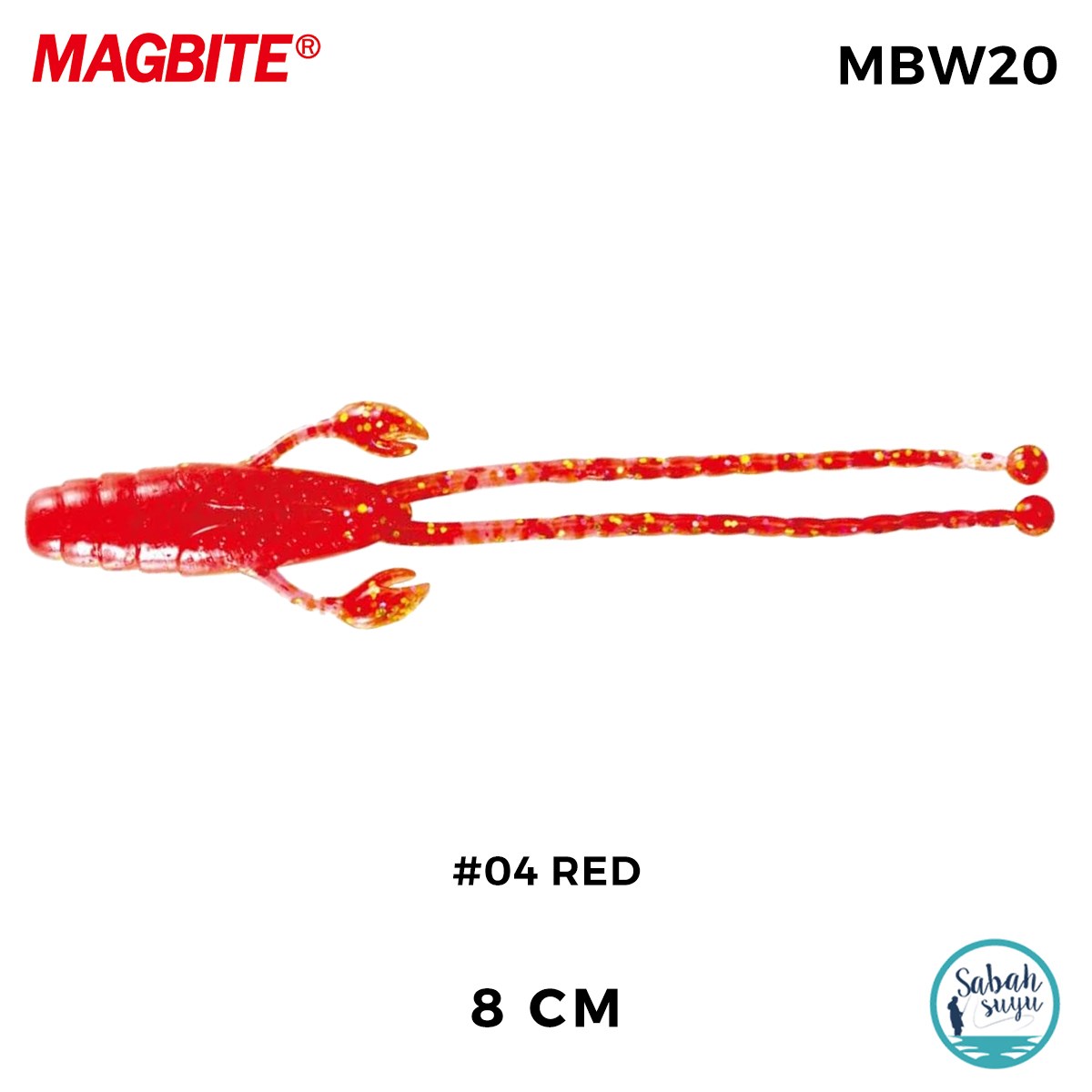 Magbite Higedan 8cm #04 Red Kokulu Silikon Yem (5 Adet)