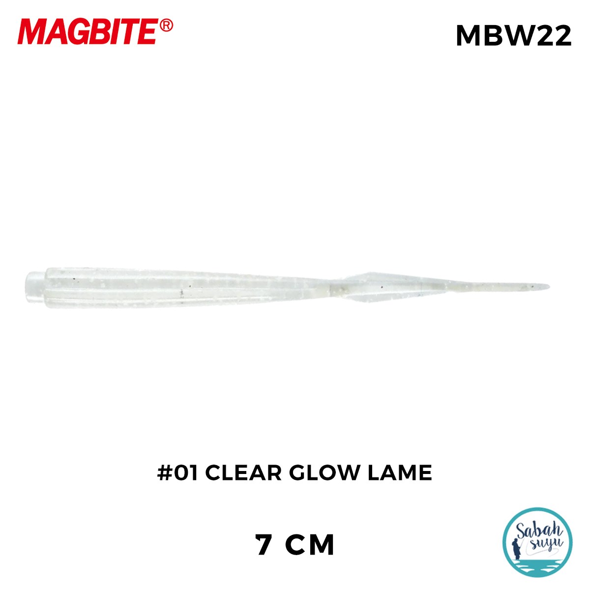 Magbite Jamming 7cm #01 Clear Glow Lame Kokulu Silikon Yem (7 Adet)