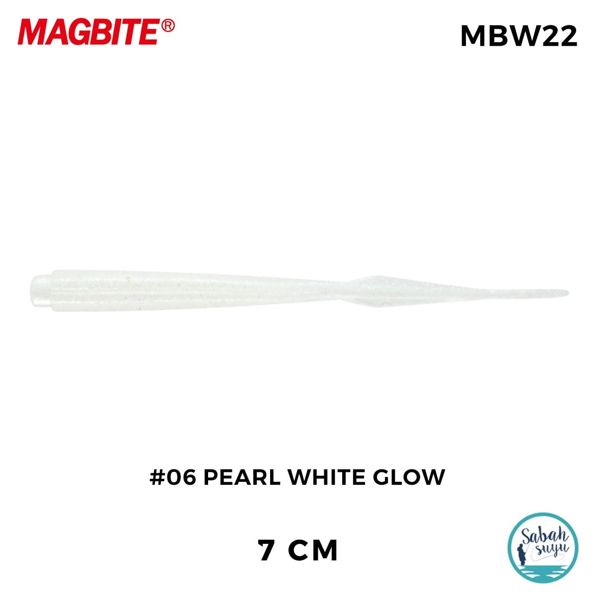 Magbite Jamming 7cm #06 Pearl White Glow Kokulu Silikon Yem (7 Adet)