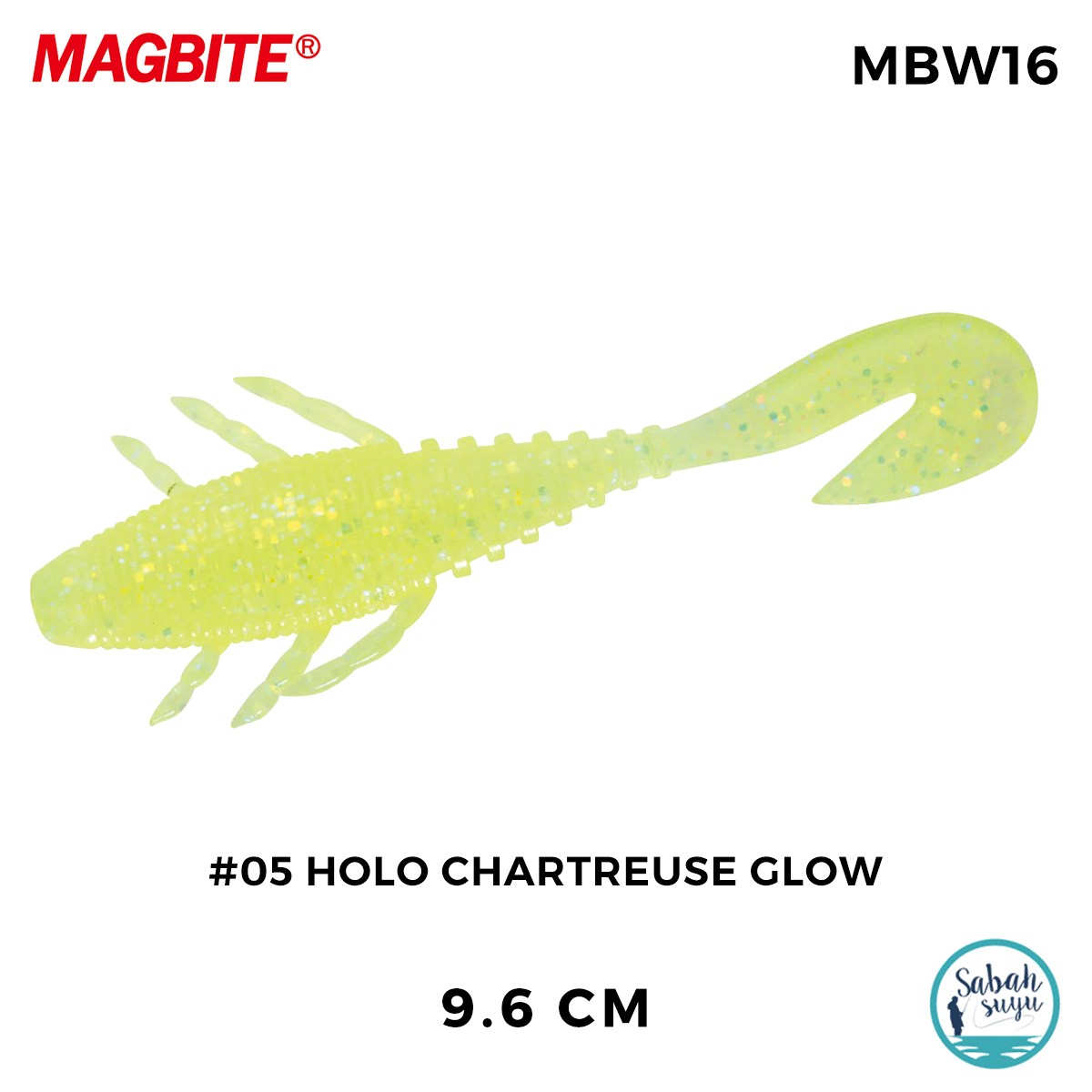 Magbite Pull Grab 9.6cm #05 Holo Chartreuse Glow Kokulu Silikon Yem (5 Adet)