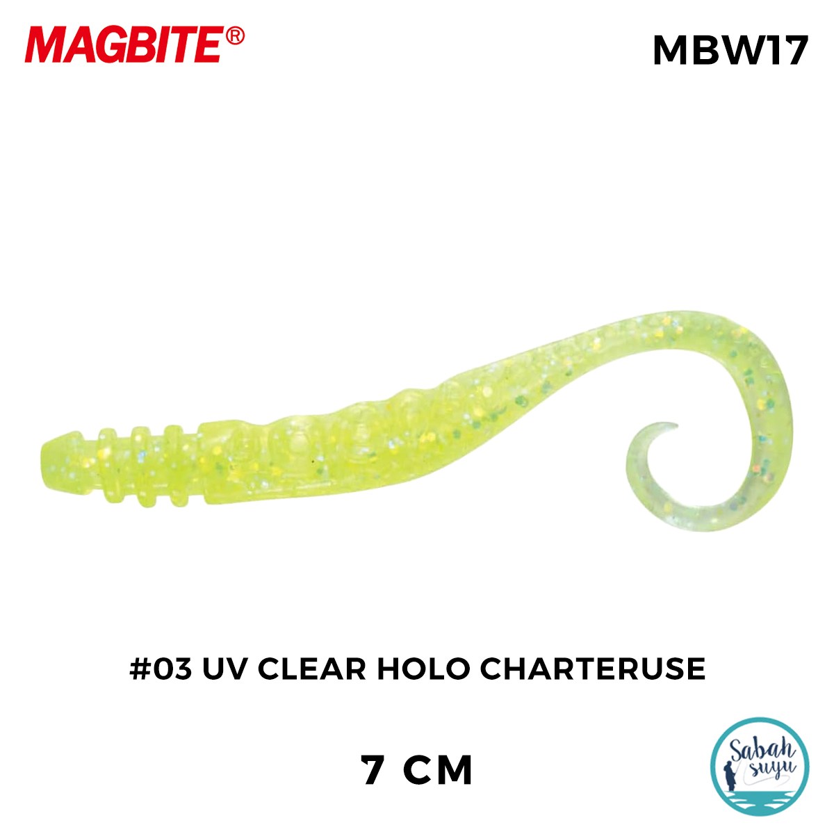 Magbite Silikon Ahtapot Bacağı 7cm #03 UV Clear Holo Charteruse (5 Adet)