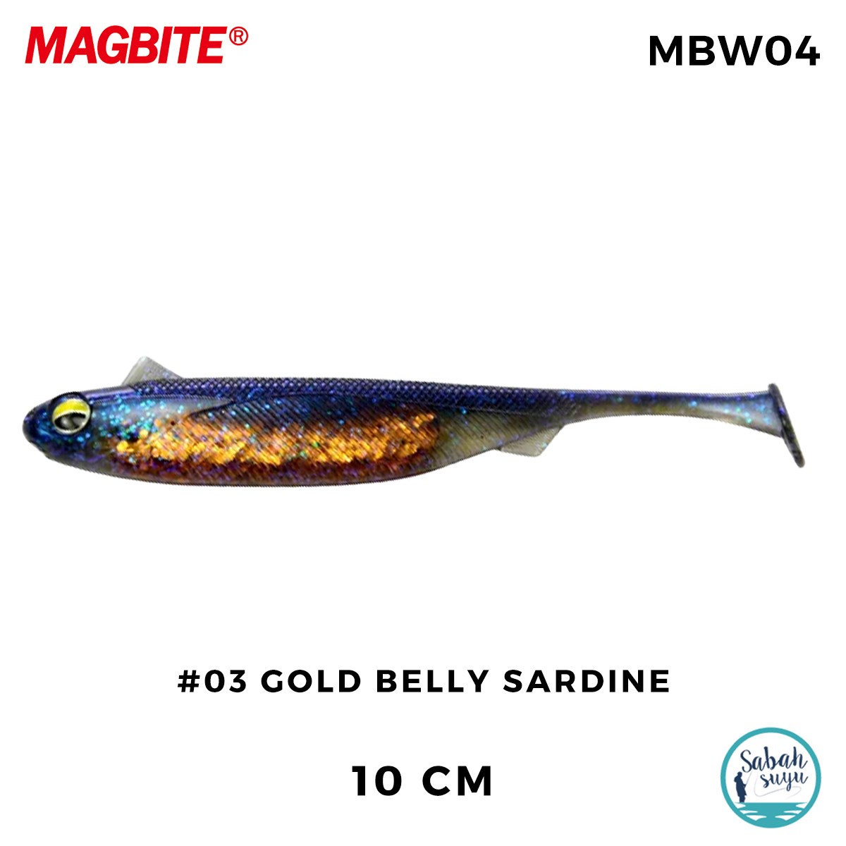 Magbite Snatch Bite Shad 10cm #03 Gold Belly Sardine Silikon Balık (5 Adet)
