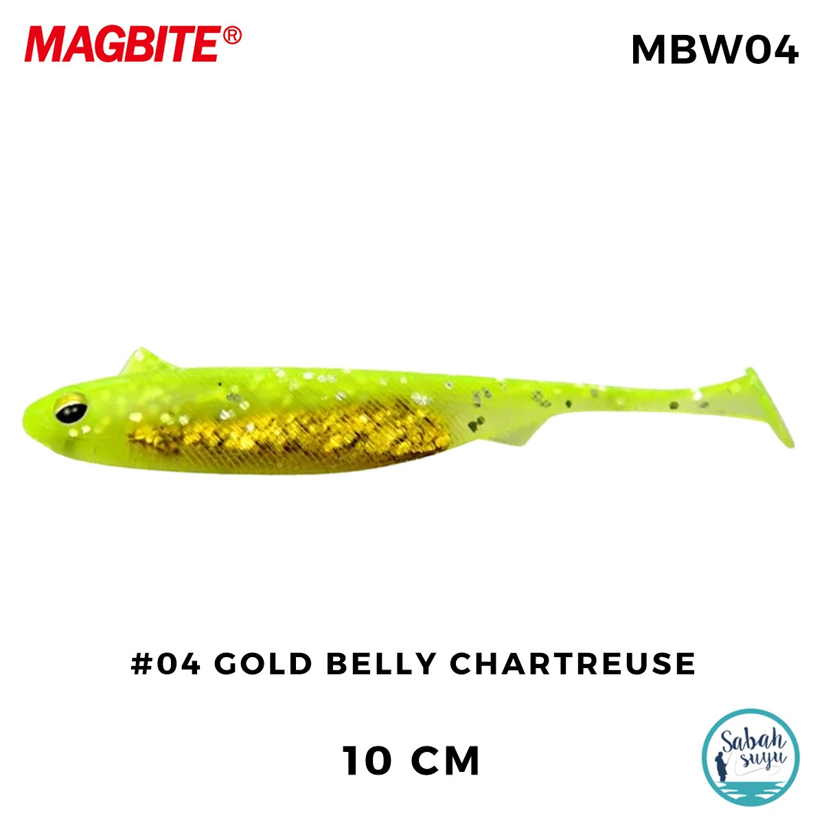 Magbite Snatch Bite Shad 10cm #04 Gold Belly Chartreuse Silikon Balık (5 Adet)